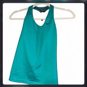 Nike Women's Teal Athletic Racerback Tank - Yoga Pilates Run Activewear